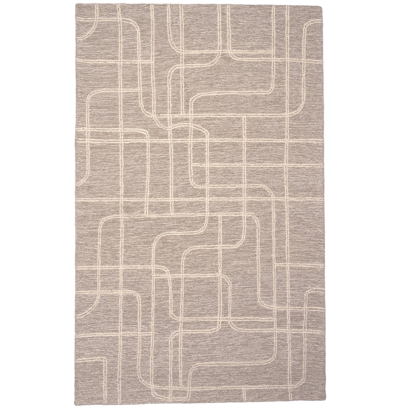 Lineas Graphite Hand Tufted Rug Rectangle SiloR image