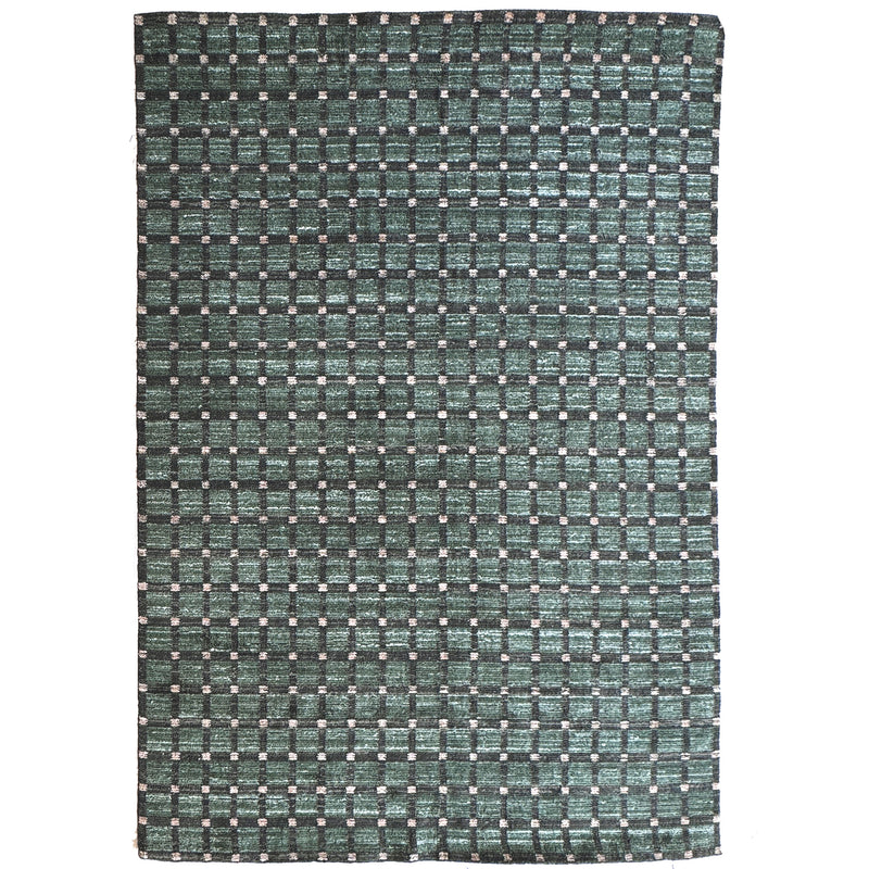 Tattersall Jade Hand Loomed Area Rug Rectangle SiloR image