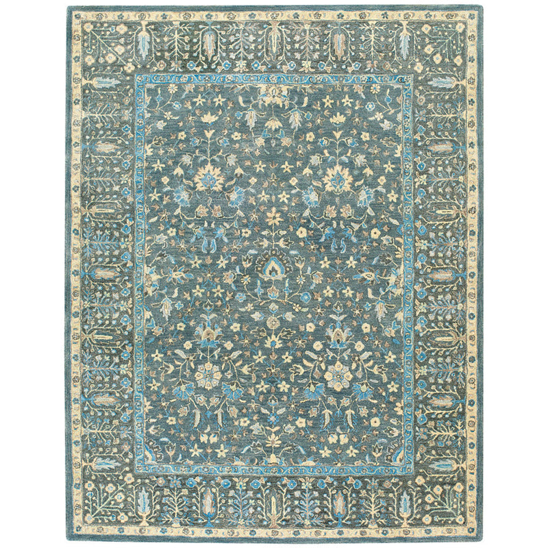 Izmir-Persian Cedars Dusty Blue Hand Tufted Rug Rectangle SiloR image