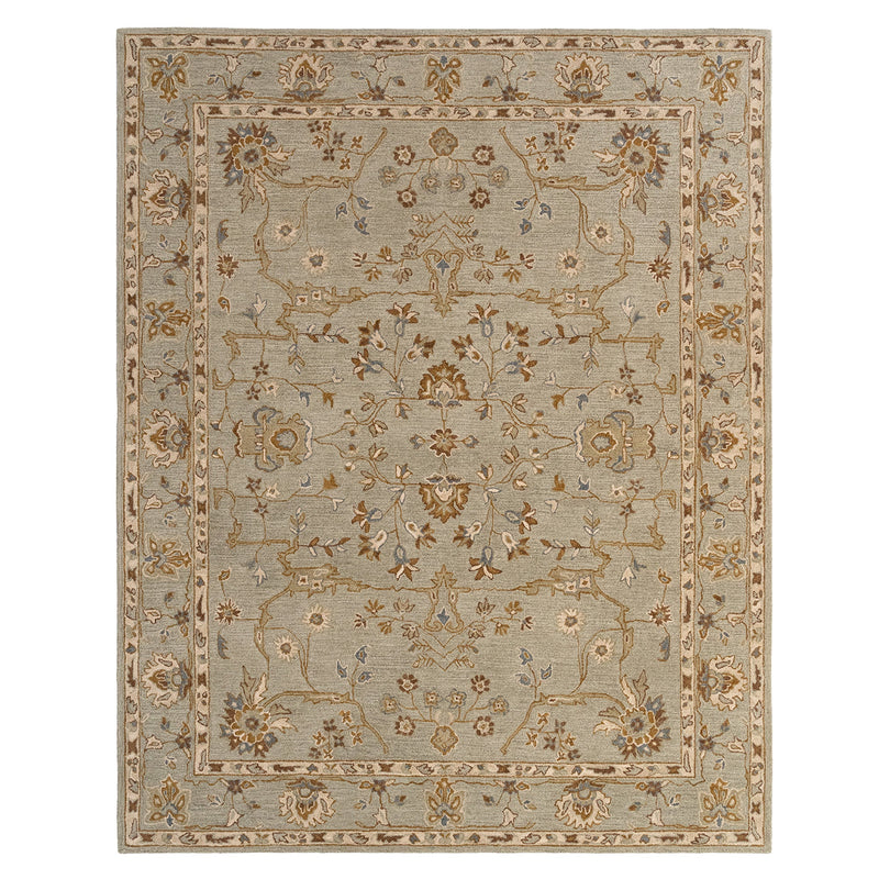 Azari-Isfahan Celadon Hand Tufted Rug Rectangle SiloR image