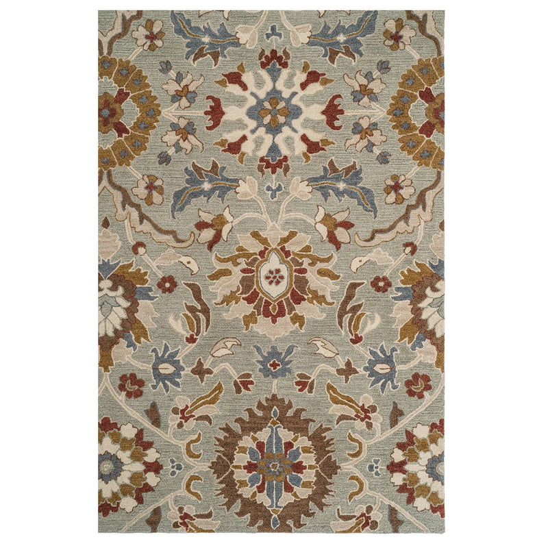 Azari-Keshan Pewter Hand Tufted Rug Rectangle Corner image