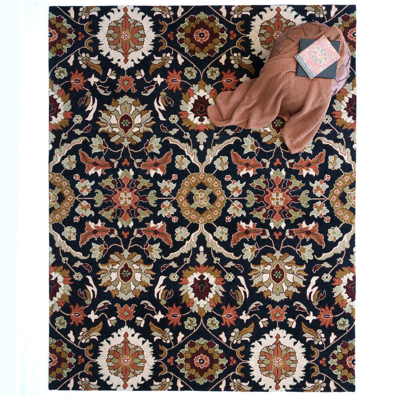 Azari-Keshan Ink Hand Tufted Rug Rectangle Roomshot image