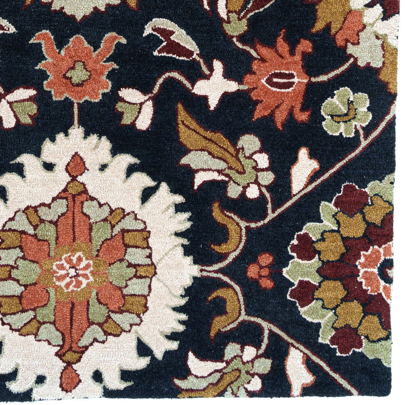 Azari-Keshan Ink Hand Tufted Rug Rectangle Corner image