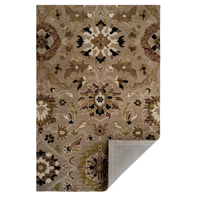 Azari-Keshan Oxford Tan Hand Tufted Rug Rectangle Back image