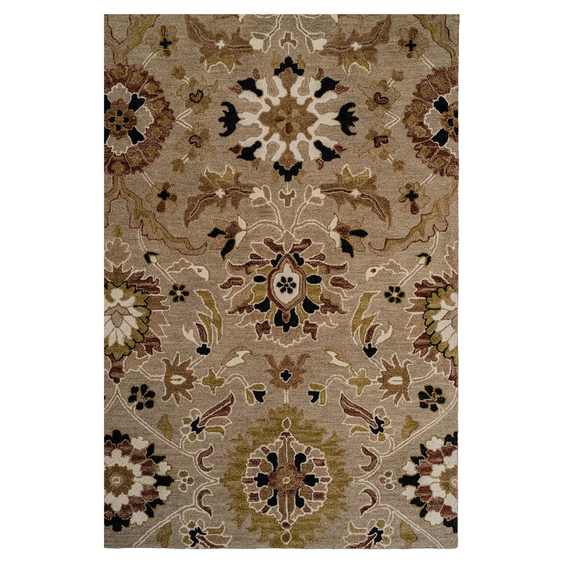 Azari-Keshan Oxford Tan Hand Tufted Rug Rectangle Corner image