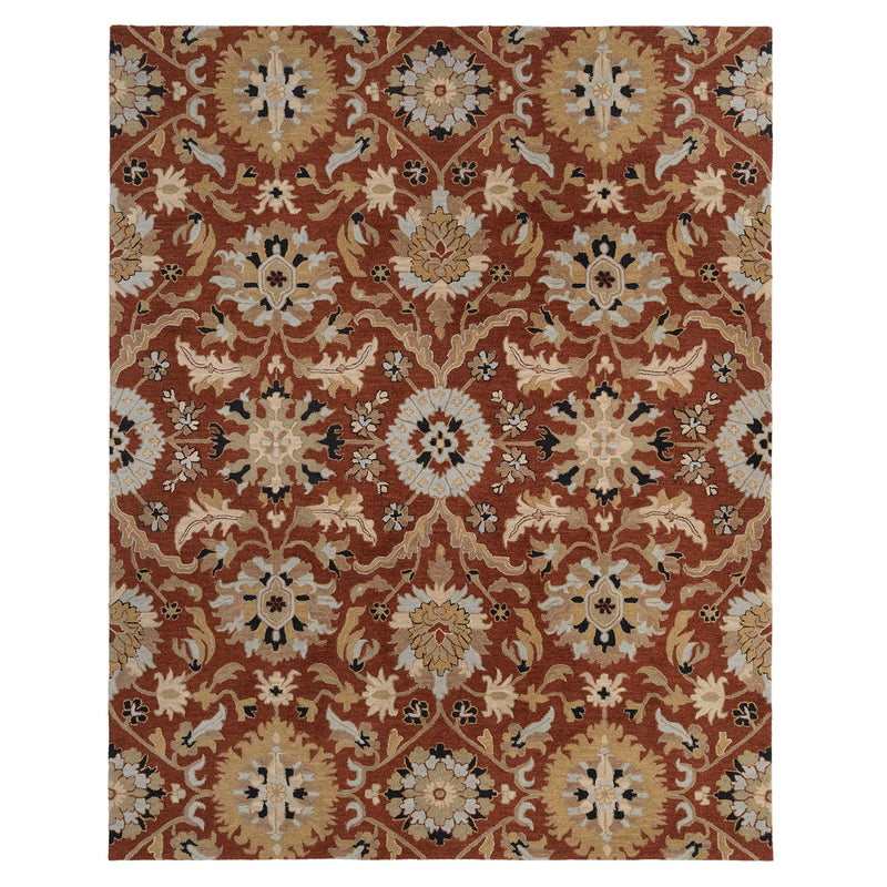 Azari-Keshan Terra Cotta Hand Tufted Rug Rectangle SiloR image