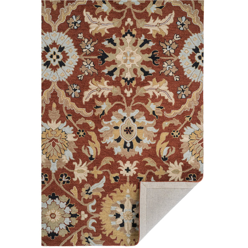 Azari-Keshan Terra Cotta Hand Tufted Rug Rectangle Back image