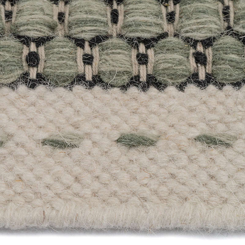 Abingdon Verde Flat Woven Rug Rectangle Cross Section image