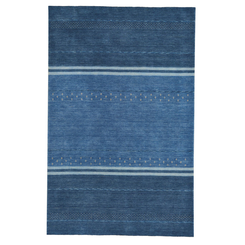 Simply Gabbeh Taos Blue Hand Loomed Area Rug Rectangle SiloR image