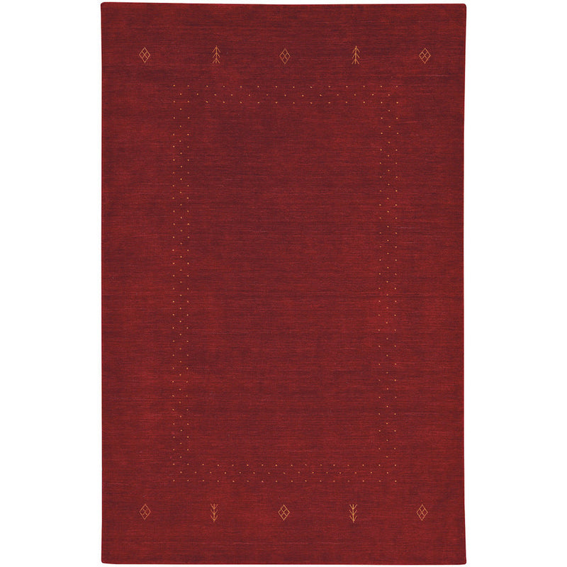 Simply Gabbeh Red Clay Hand Loomed Area Rug Rectangle SiloR image