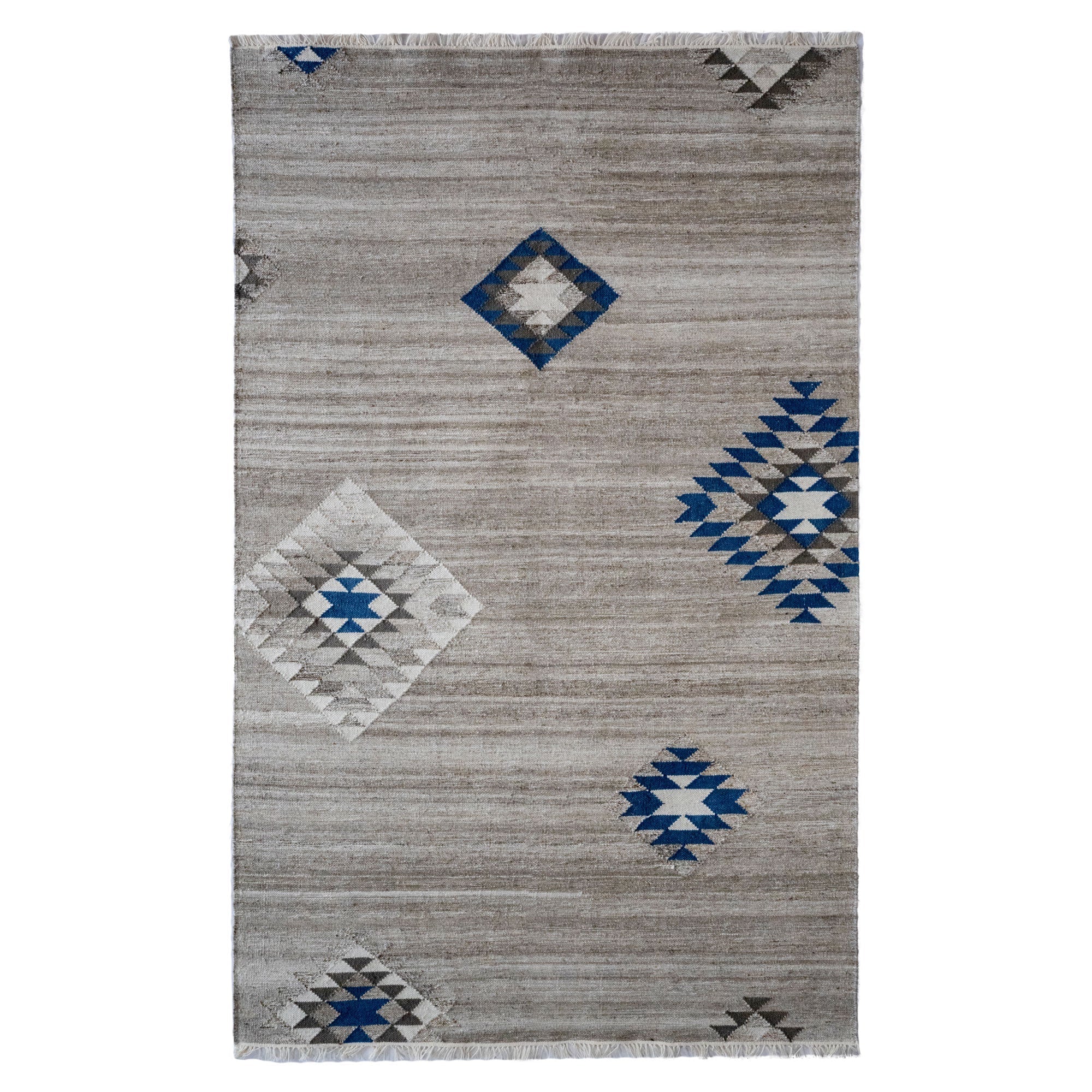 Azteca Indigo Taupe Flat Woven Rug Rectangle image