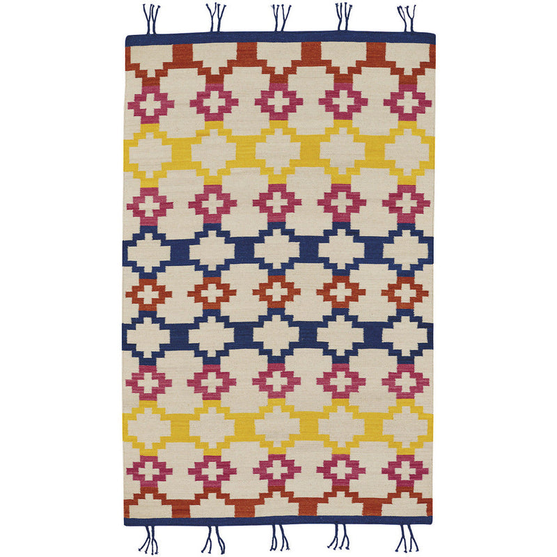 Valla Berry Leo Sun Flat Woven Rug Rectangle SiloR image