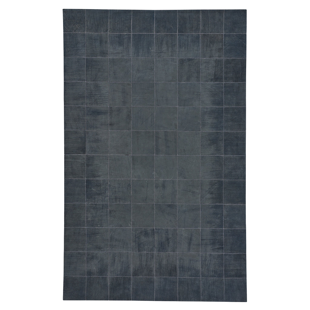 Laramie-Brushed Blocks Midnight Flat Woven Rug Rectangle image