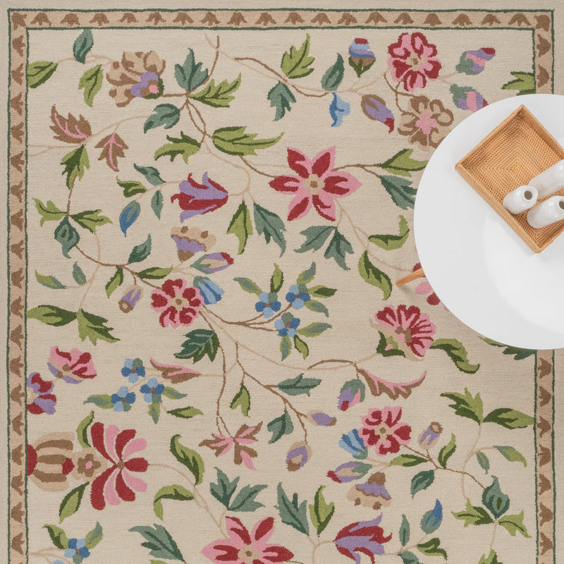 Jardin Rosa Hand Tufted Rug Rectangle Roomshot image