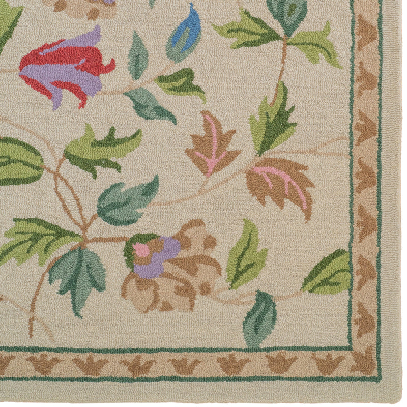 Jardin Rosa Hand Tufted Rug Rectangle Corner image