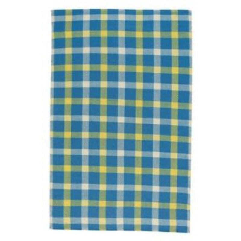 Beach Club Plaid Provincial Blue Flat Woven Rug Rectangle SiloR image