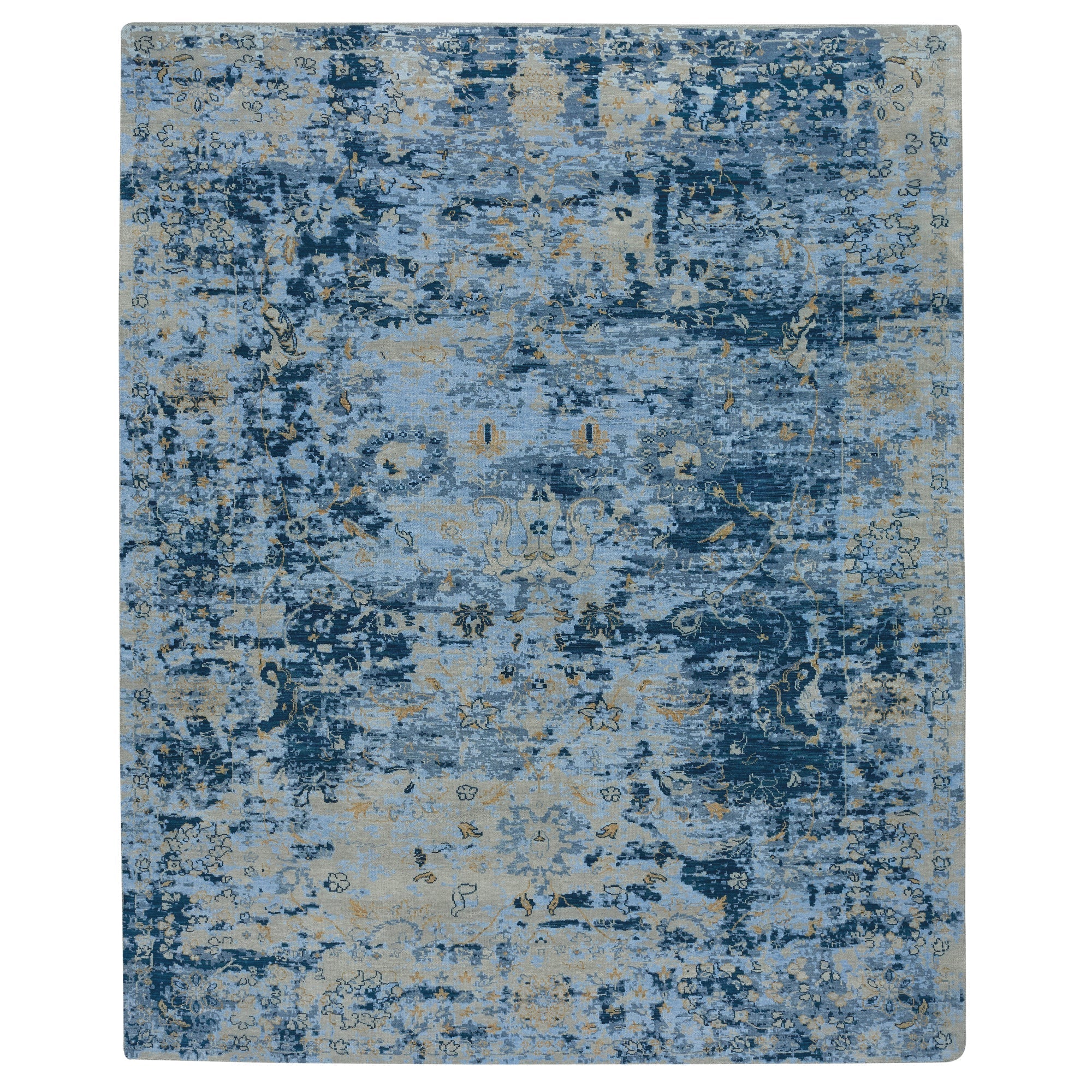 Andover Blue Multi Hand Knotted Rug Rectangle image