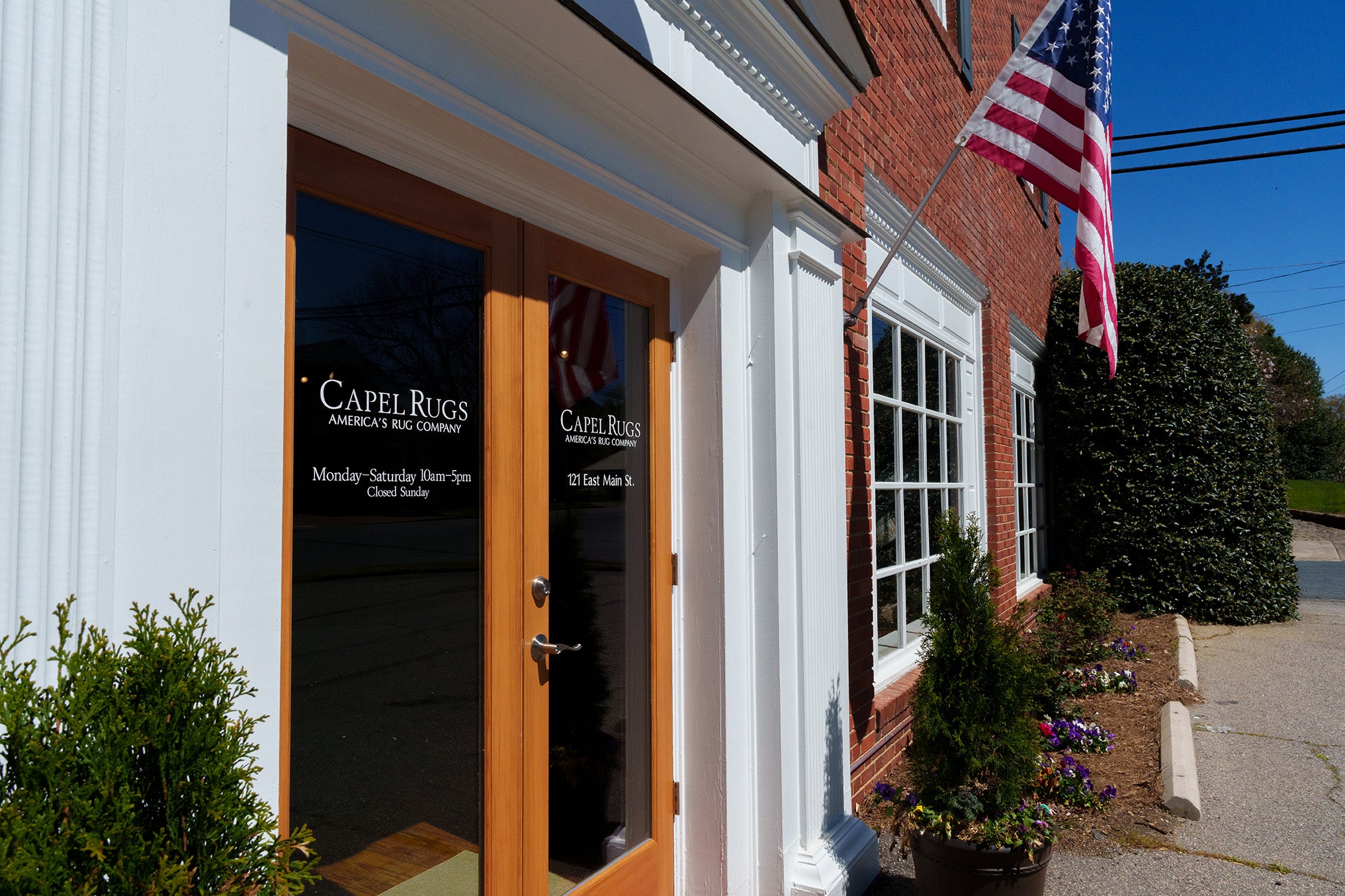 A glimpse inside our Troy, North Carolina store showcasing a wide range of beautiful rugs