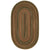 Homecoming Chestnut Brown Braided Rug Oval image