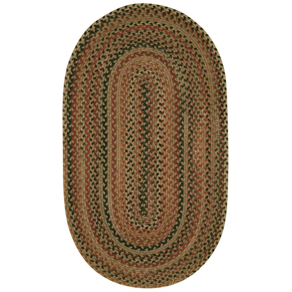 Homecoming Chestnut Brown Braided Rug Oval image