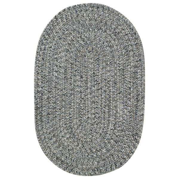 Sea Glass Smoky Quartz Braided Rug Oval image