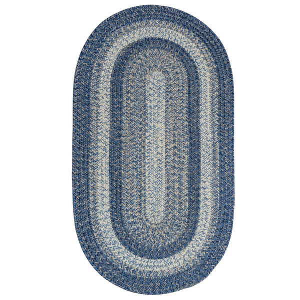 Sturbridge Lake Blue Braided Rug Oval image