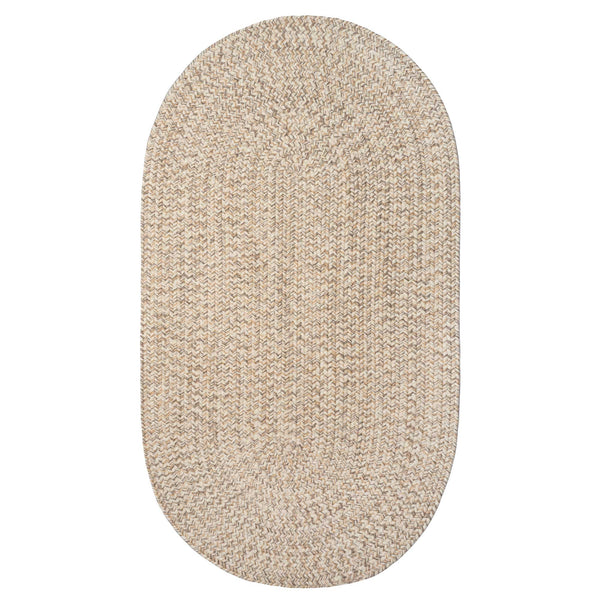 Stockton Light Brown Braided Rug Oval image