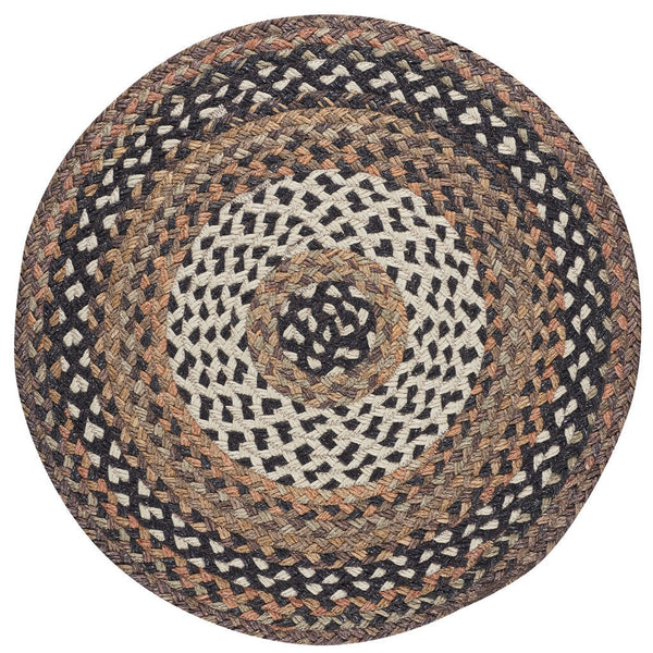 Wanderer Cognac Braided Rug Round image