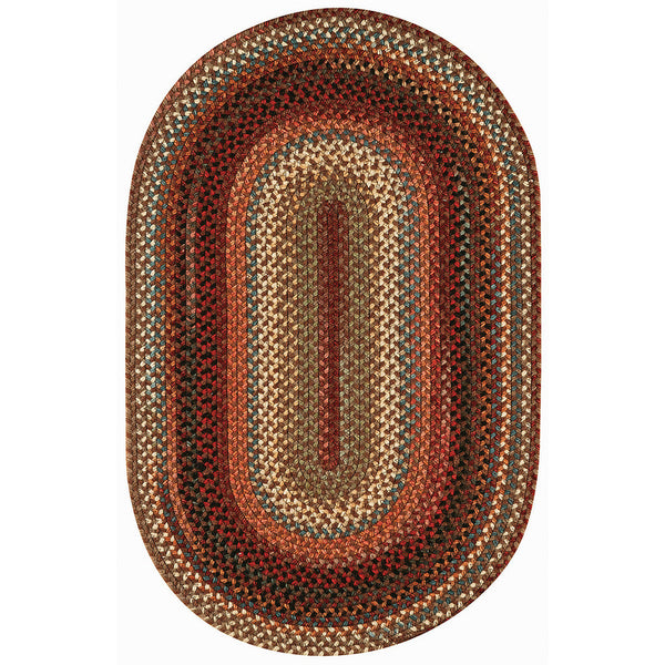 Americana Mocha Braided Rug Oval image