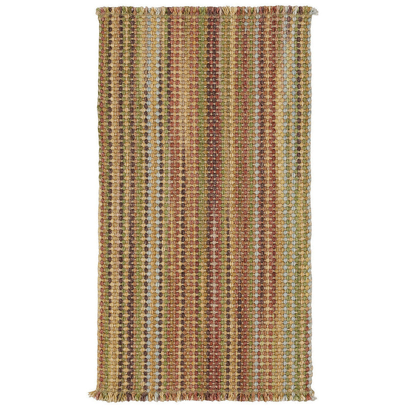 Hampton Madras Flat Woven Rug Vertical Stripe Rectangle image