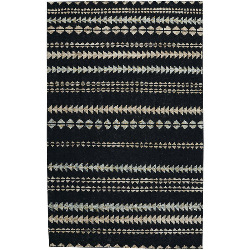 Viking Stripe Kettle Bone Hand Knotted Rug Rectangle image