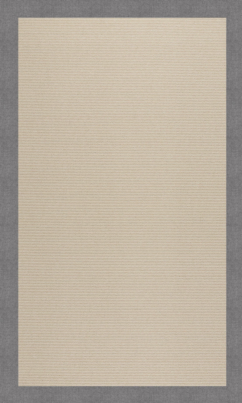 Creative Concepts-Beach Sisal Canvas Slate Indoor/Outdoor Bordere Rectangle image