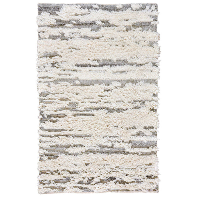 Nomad Ivory Grey Hand Knotted Rug Rectangle image