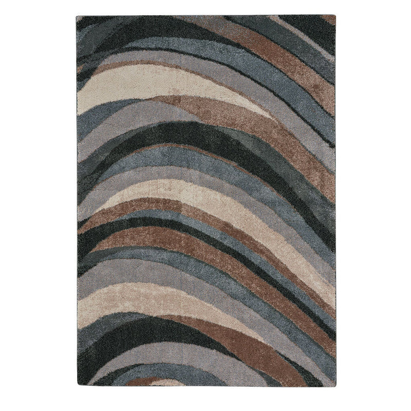 Mineral-Wave Blue Slate Machine Woven Rug Rectangle image