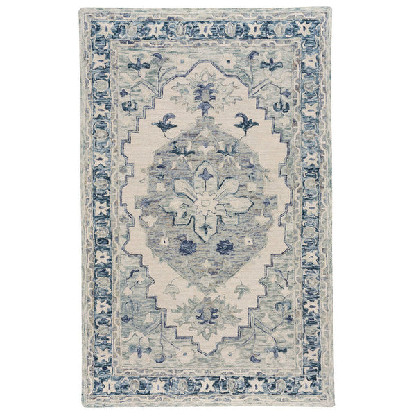 Avanti-Medallion Ivory Denim Hand Tufted Rug Rectangle image