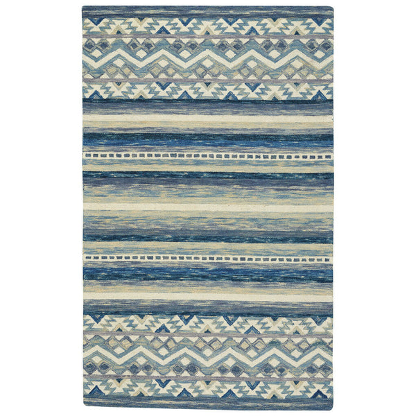 Avanti-Kelim Alpine Blue Hand Tufted Rug Rectangle image