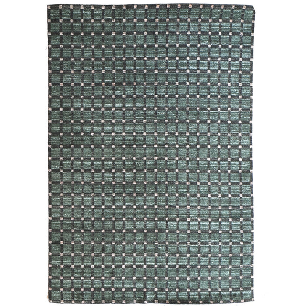 Tattersall Jade Hand Loomed Area Rug Rectangle image