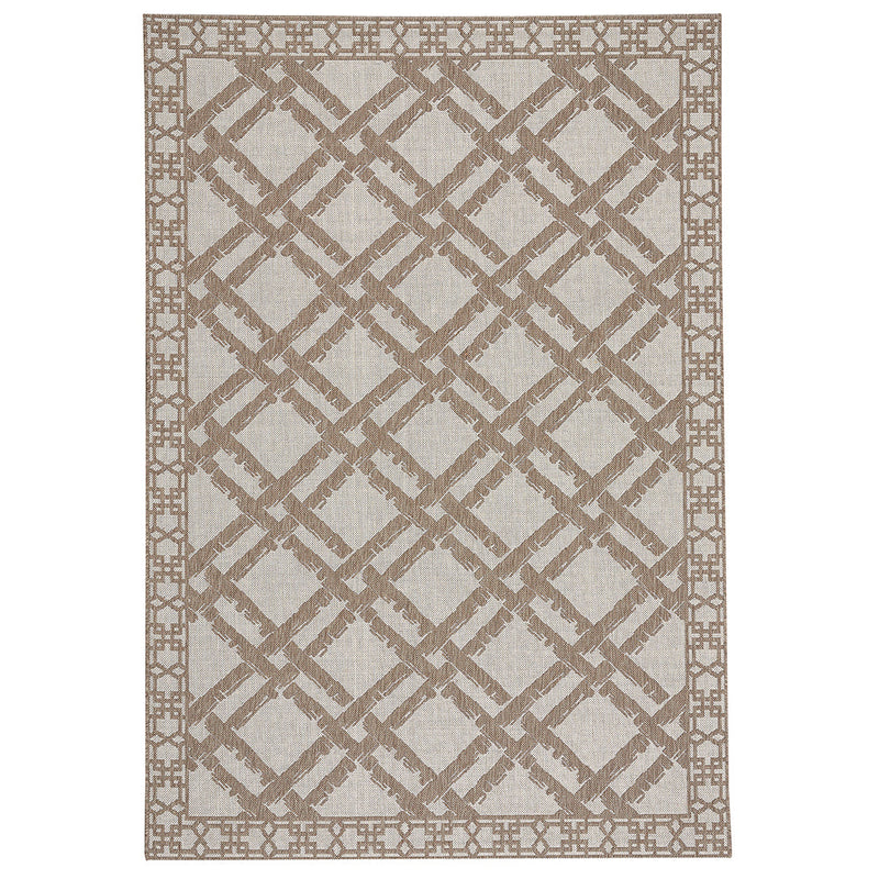 Finesse-Bamboo Trellis Barley Machine Woven Rug Rectangle image