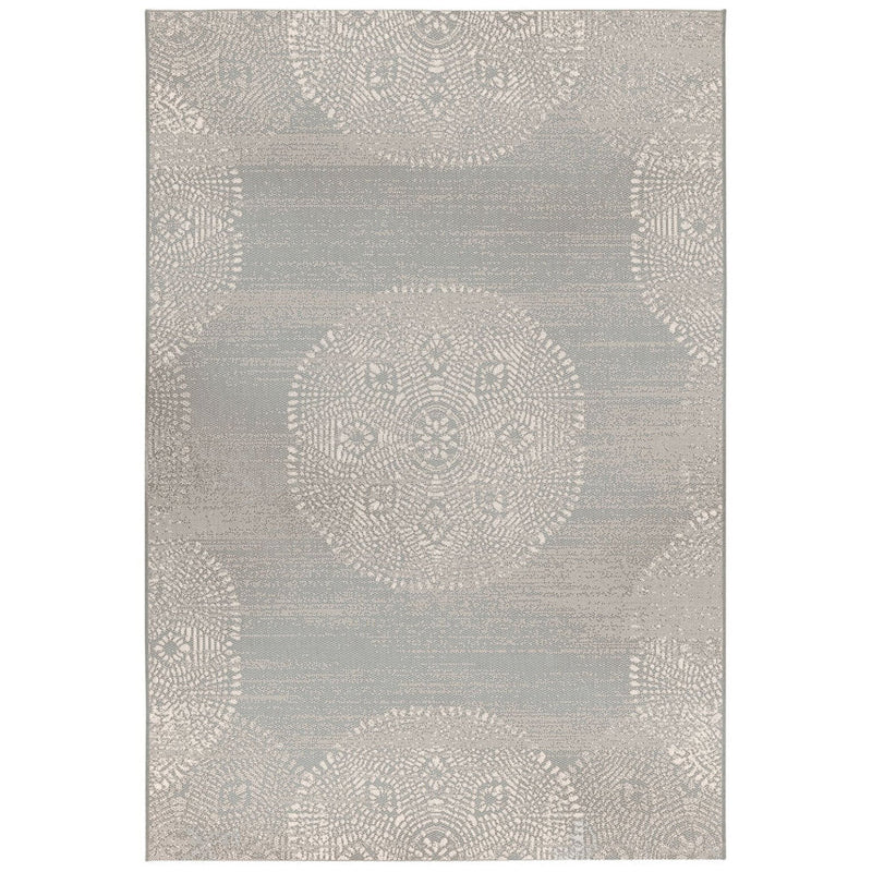 Finesse-Mandala Silver Machine Woven Rug Rectangle image