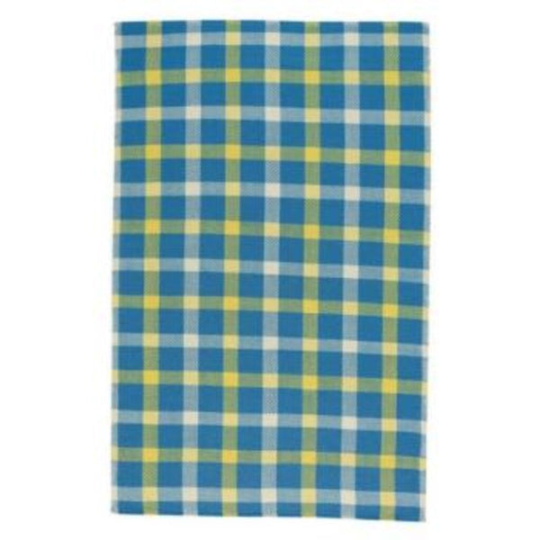 Beach Club Plaid Provincial Blue Flat Woven Rug Rectangle image