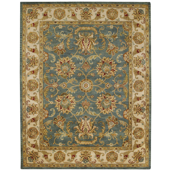 Eloquent Garden Bombay Blue Hand Tufted Rug Rectangle image