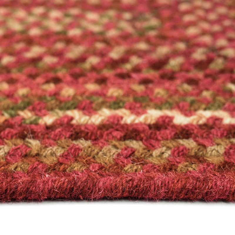 Homecoming Rosewood Red Braided Rug Concentric Cross Section image