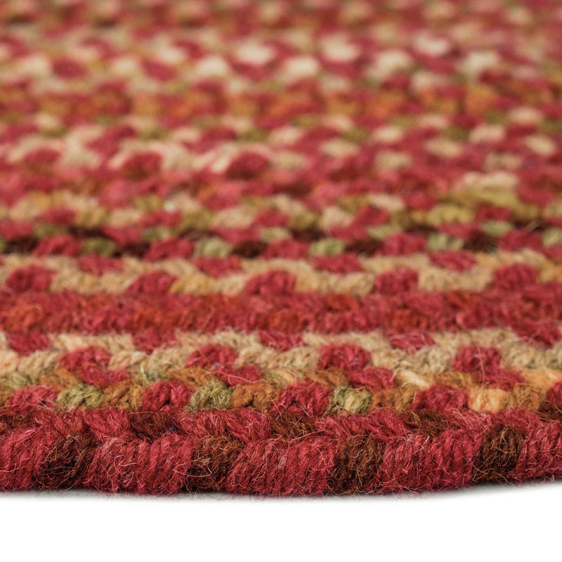 Homecoming Rosewood Red Braided Rug Oval Cross Section image