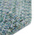 Sea Glass Ocean Blue Braided Rug Concentric Back image