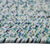 Sea Glass Ocean Blue Braided Rug Concentric Cross Section image