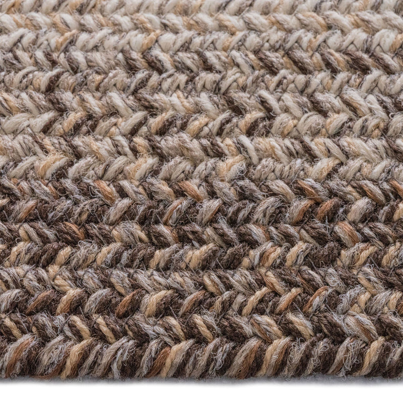 Sturbridge Berkshire Brown Braided Rug Concentric Cross Section image