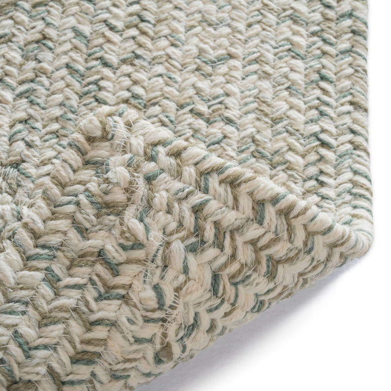 Stockton Light Green Braided Rug Concentric Back image