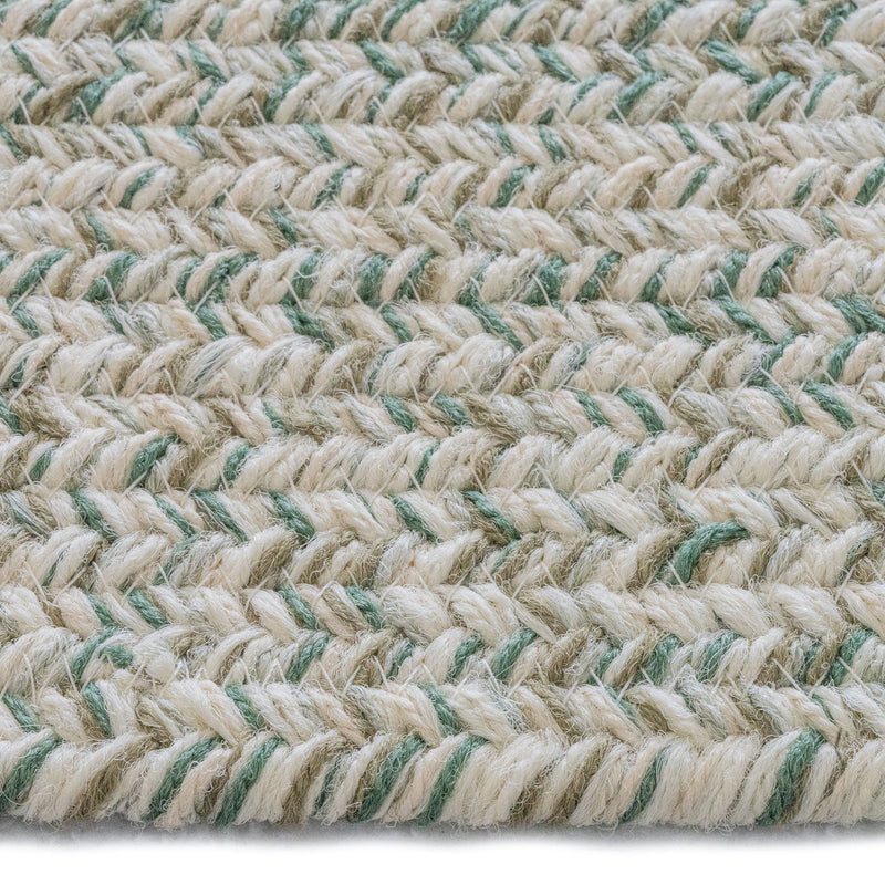 Stockton Light Green Braided Rug Concentric Cross Section image