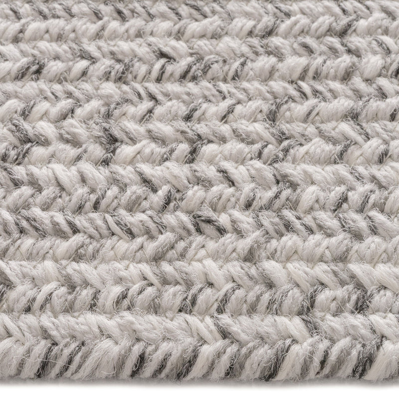 Stockton Light Gray Braided Rug Concentric Cross Section image