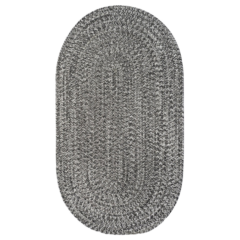 Stockton Medium Gray Braided Rug Oval image